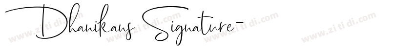 Dhanikans Signature字体转换